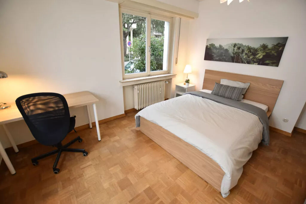 Furnished double bedroom (C) – new flat | Bonnevoie, 8 rue Jean Chalop - 'KLIMT'-1