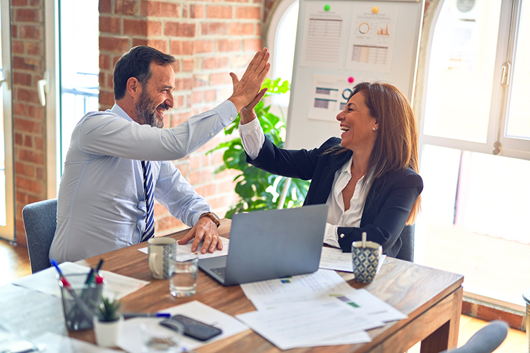 Landlord working with a property management manager