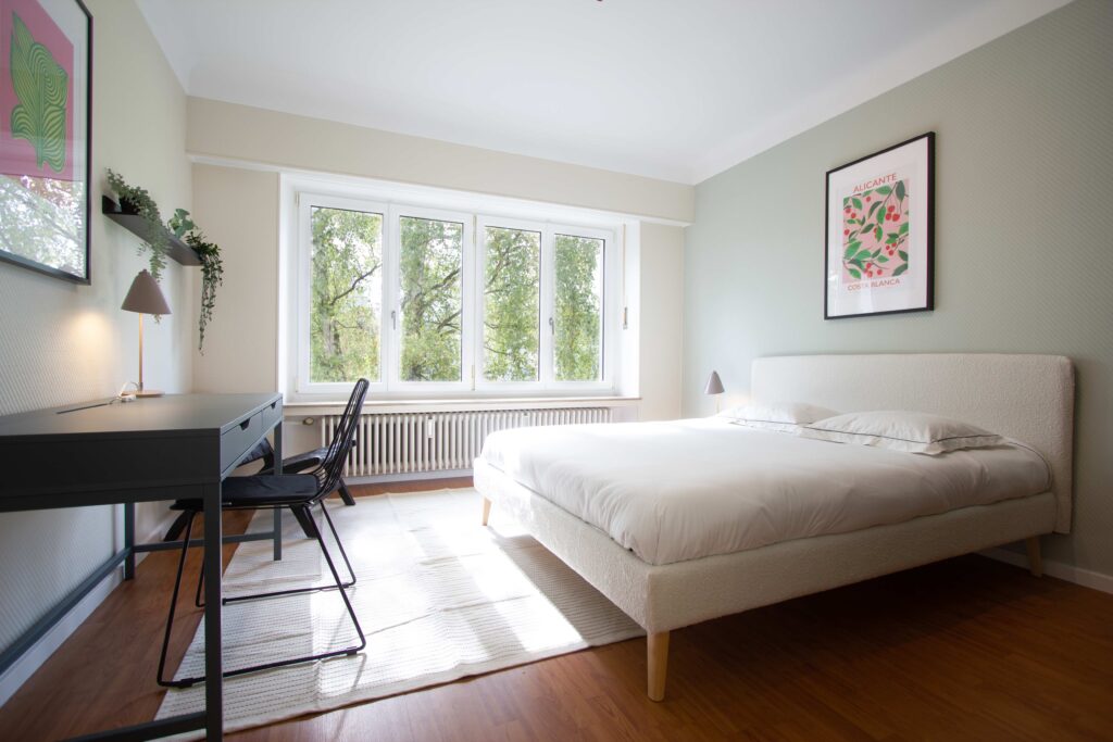 Furnished double bedroom (B) – brand new flatshare | Cessange, 103 rue de Cessange -1