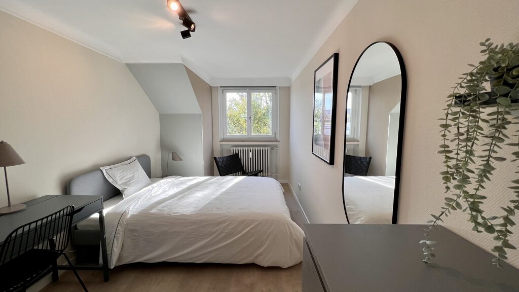 Furnished double bedroom (E) – brand new flatshare | Cessange, 103 rue de Cessange -1
